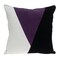 Nassau Collection 20" Purple and Black Color Block Square Throw Pillow